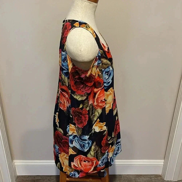 Show Me Your Mumu - Floral Open Shoulder Tunic Blouse - Size Medium - Picture 4 of 13
